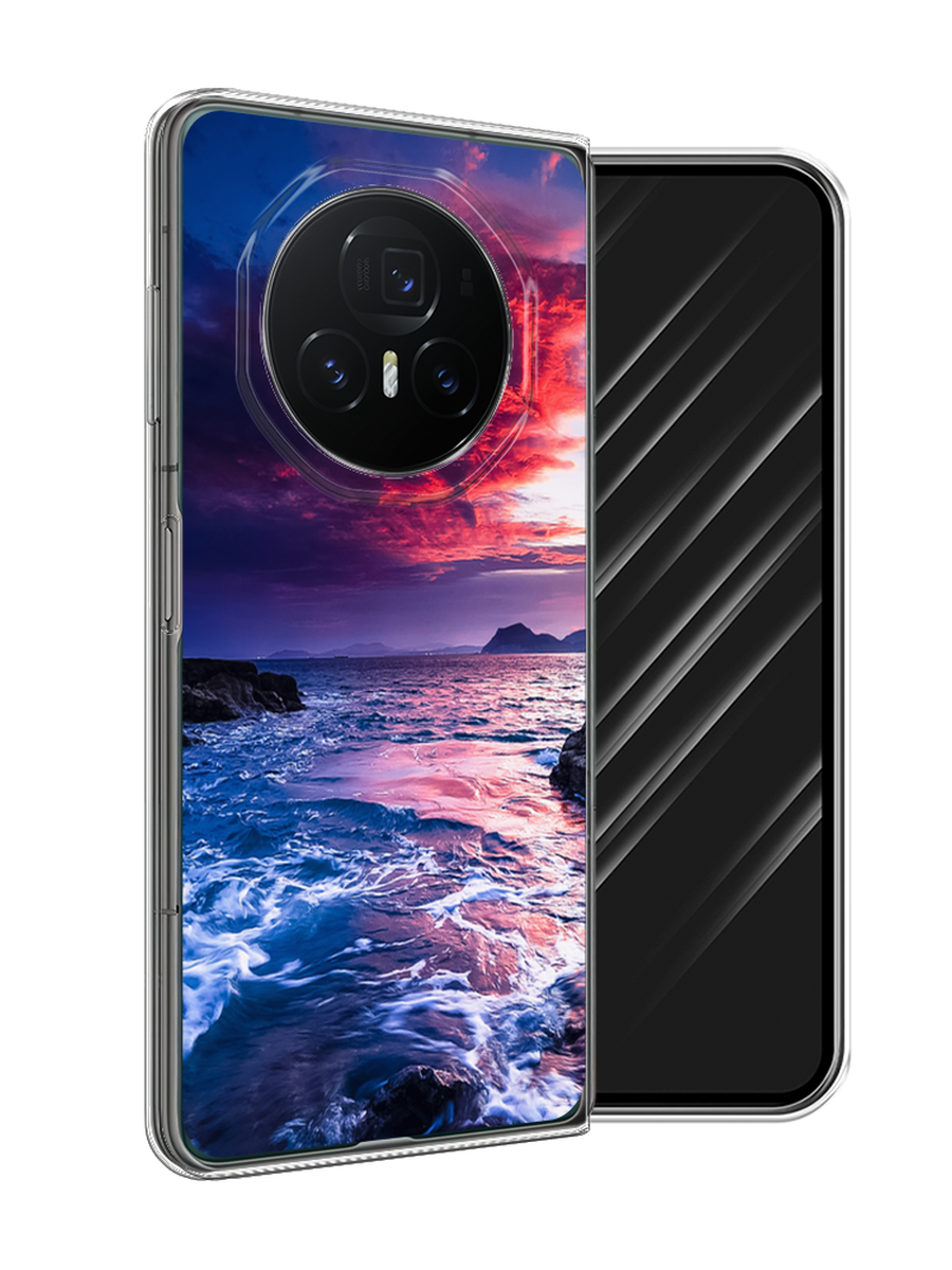 

Чехол Awog на Honor Magic V3 "Волны 1", Розовый;синий, 6125050-1