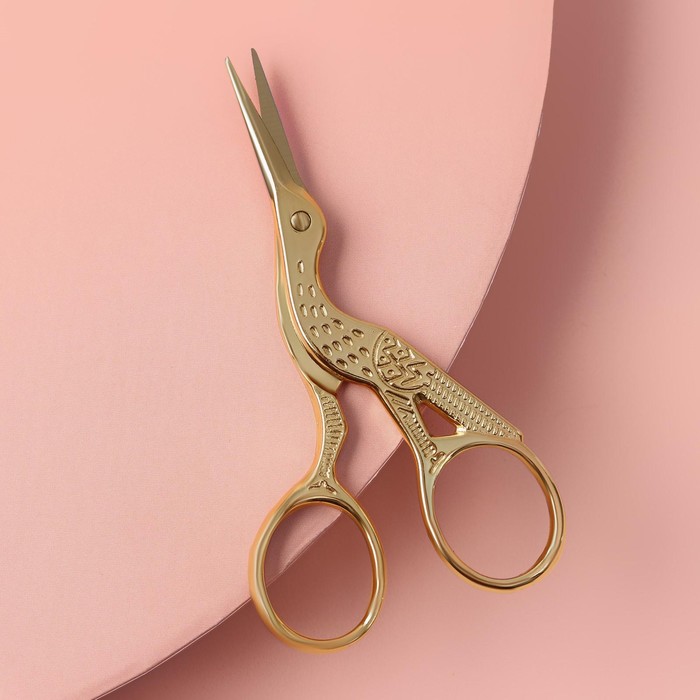 

Ножницы для вышивания «Цапельки», 3,5, 9 см, цвет золотой