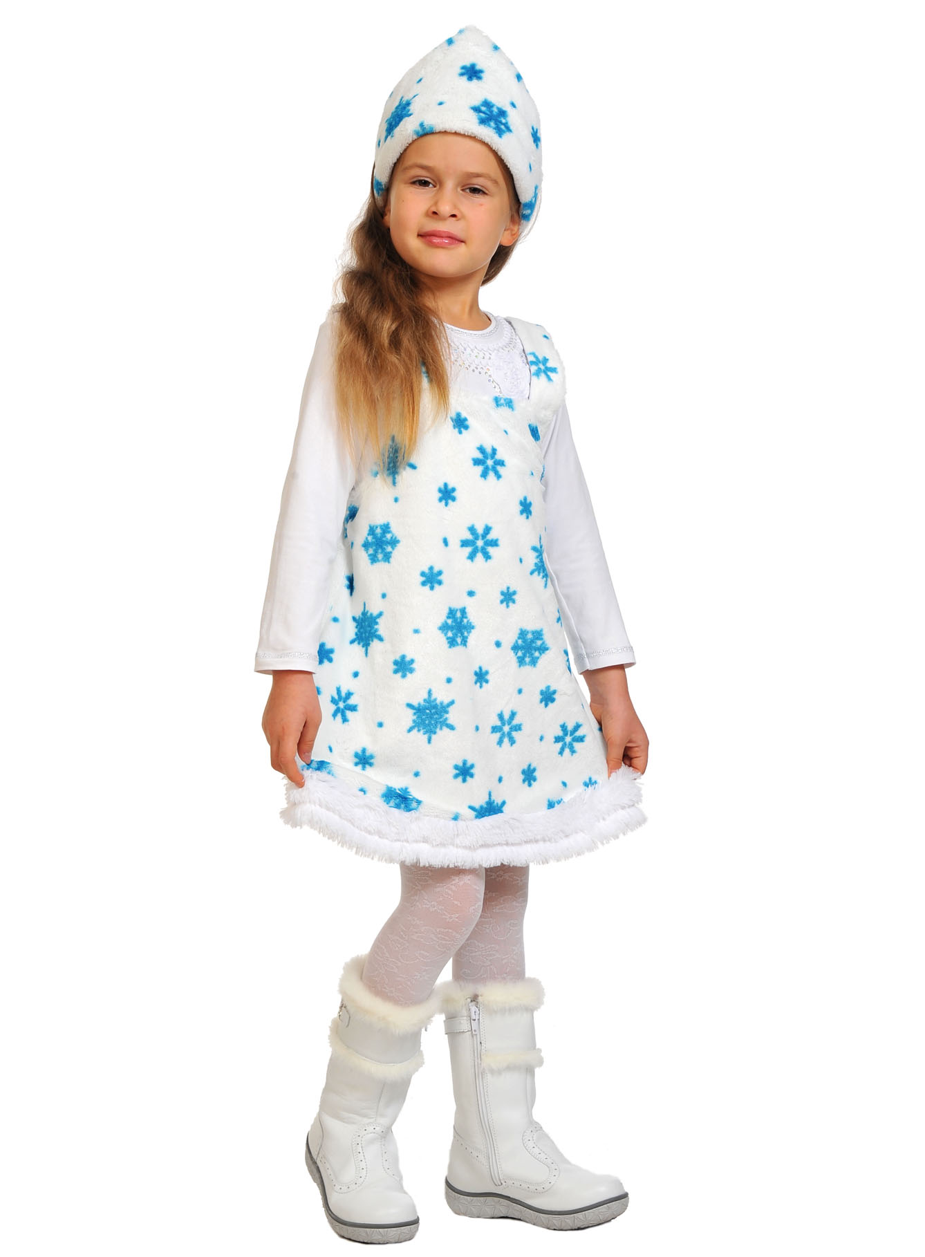 фото Карнавальный костюм карнавалофф снежинка, цв. белый р.92