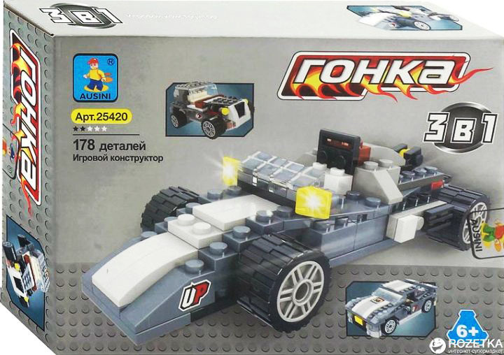 

Конструктор Ausini "Машинка 3 в 1", 178 деталей