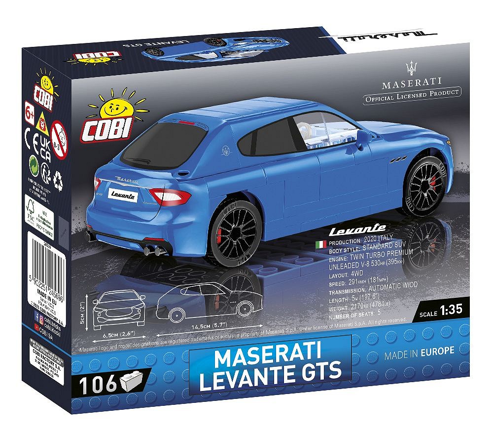 Конструктор COBI Автомобиль Maserati Levante GTS, 106 детали