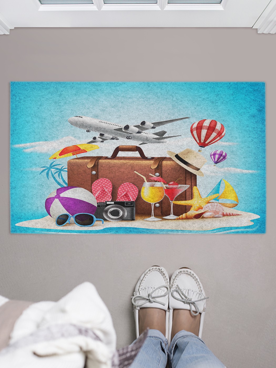 

Придверный коврик в прихожую для обуви, на резиновой основе, 75x45 см door_85183 JoyArty