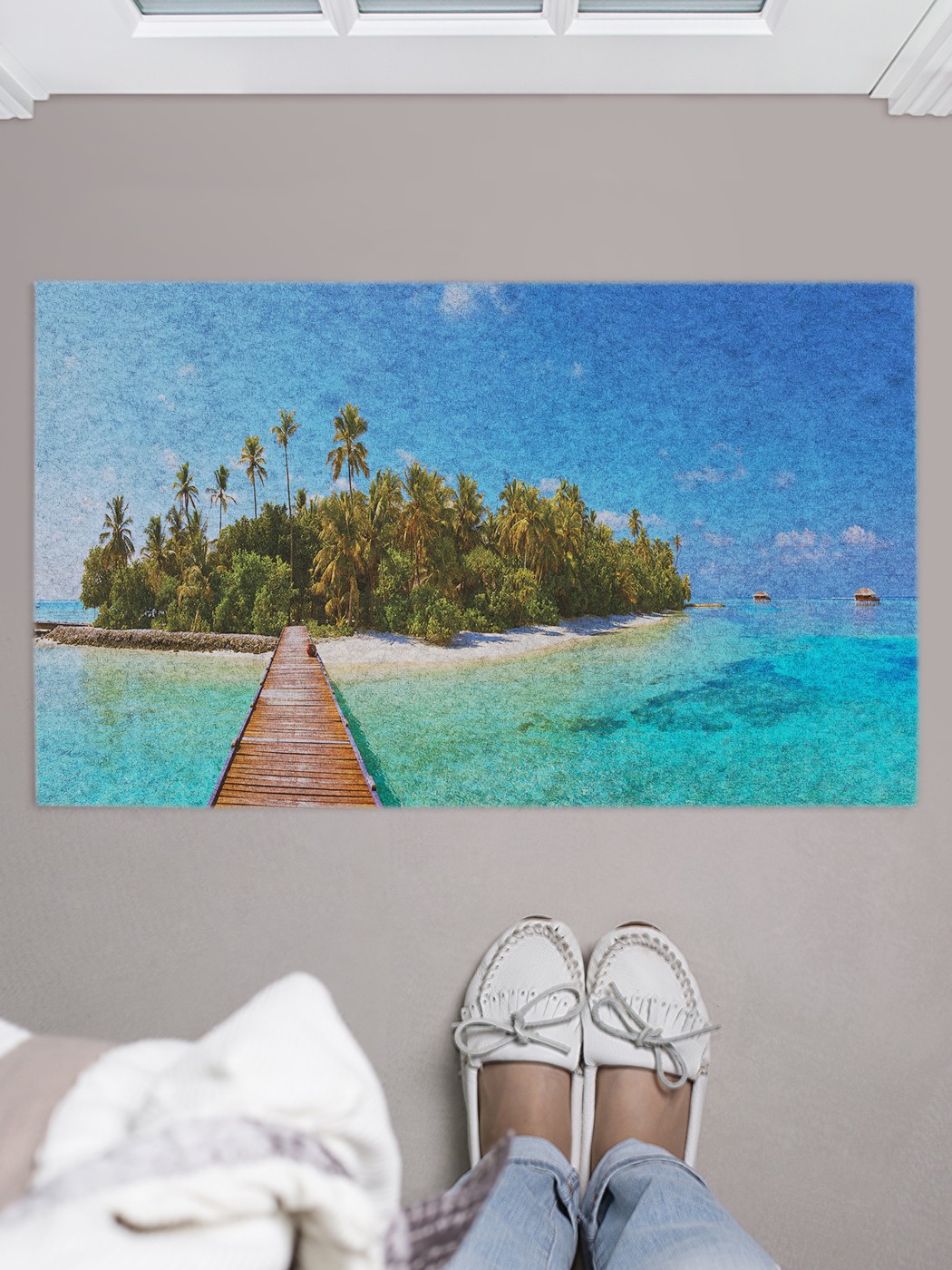 

Придверный коврик в прихожую для обуви, на резиновой основе, 75x45 см door_85235 JoyArty