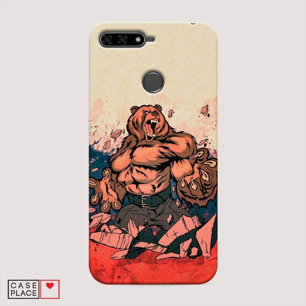

Чехол Awog "Медведь с флагом РФ" для Honor 7A Pro, 65420-1