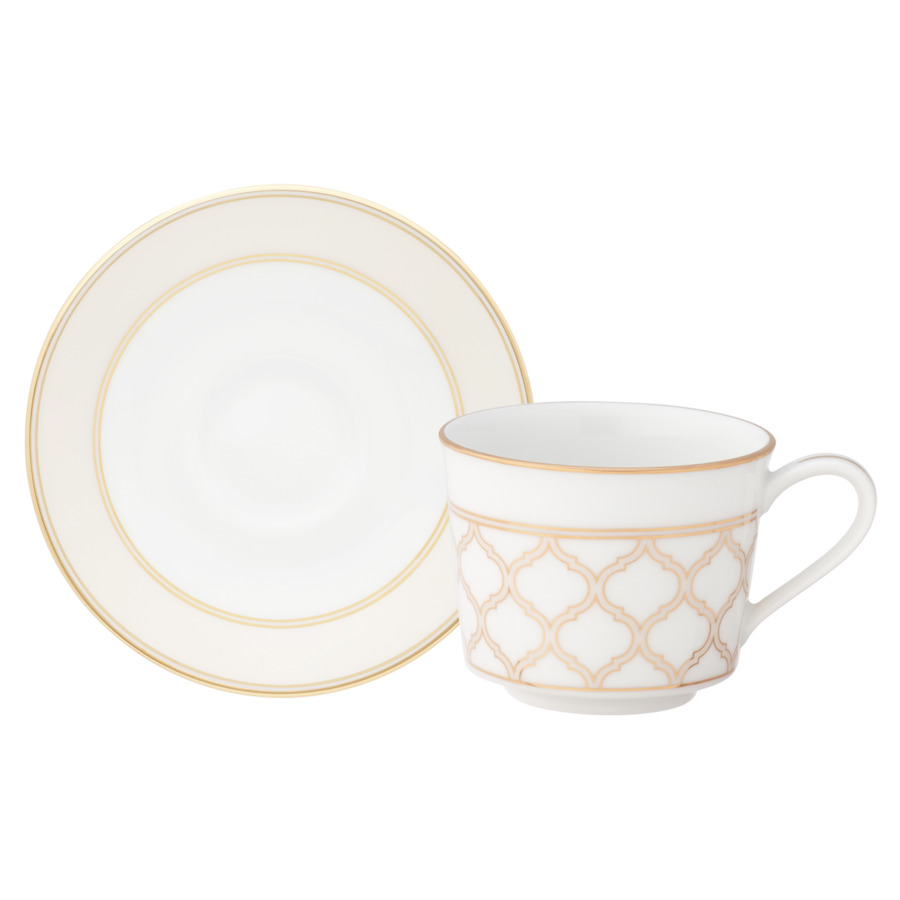 

Чашка кофейная с блюдцем Noritake Царский дворец, золотой кант 100 мл