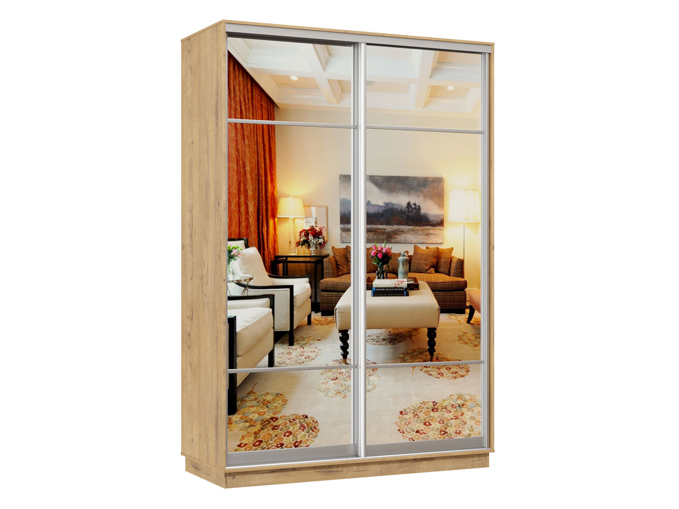 

Шкаф-купе Хочу домой Маршал Лайт Бунратти / Зеркало 2200 мм 1500 мм 600 мм, Коричневый, Маршал Лайт 42182