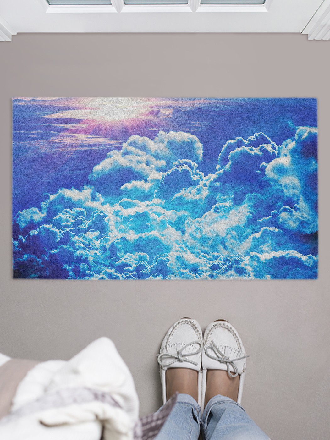 

Придверный коврик в прихожую для обуви, на резиновой основе, 75x45 см door_85507 JoyArty