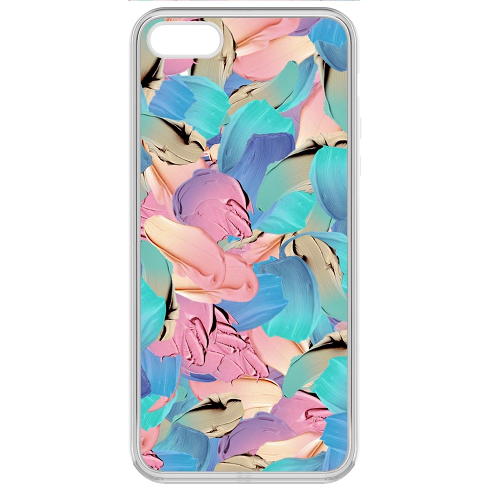

Чехол-накладка Krutoff Clear Case Абстракт краска для iPhone 5/5s, Прозрачный