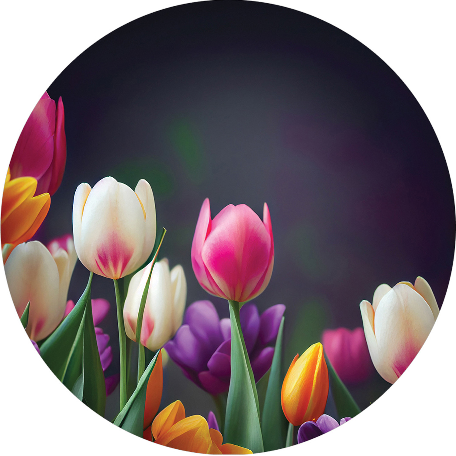 Парео женское JoyArty Весенние тюльпаны разноцветное, 150x150 см