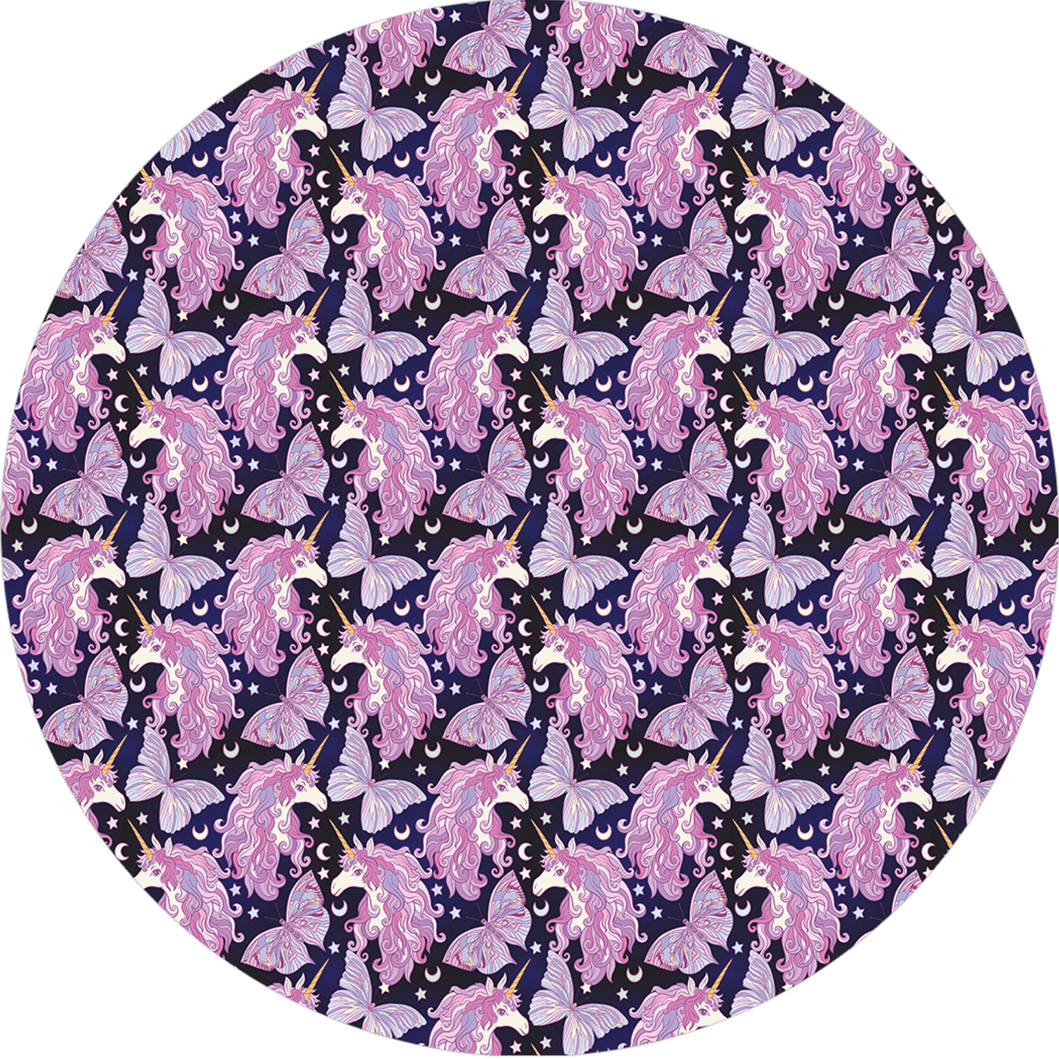 Парео женское JoyArty Ночной единорог розовое, 150x150 см