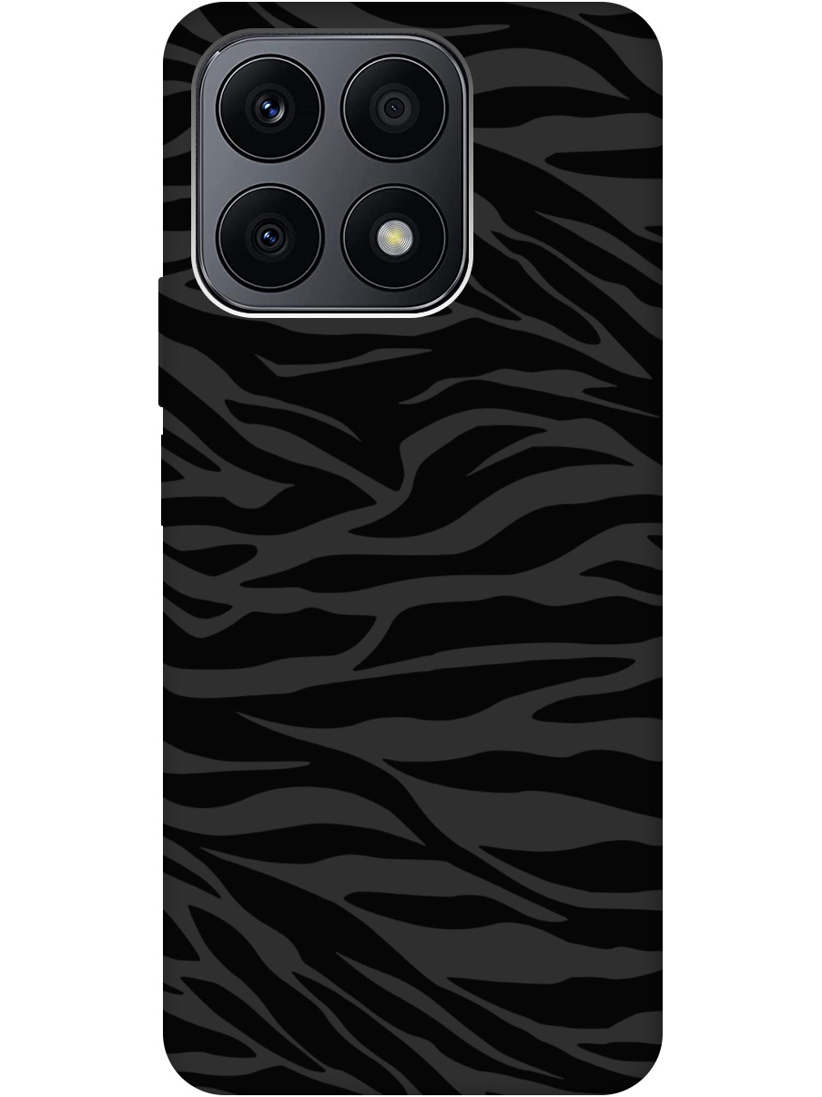 

Силиконовый чехол на Honor X8a с рисунком "Зебра" Soft Touch черный, 20001160