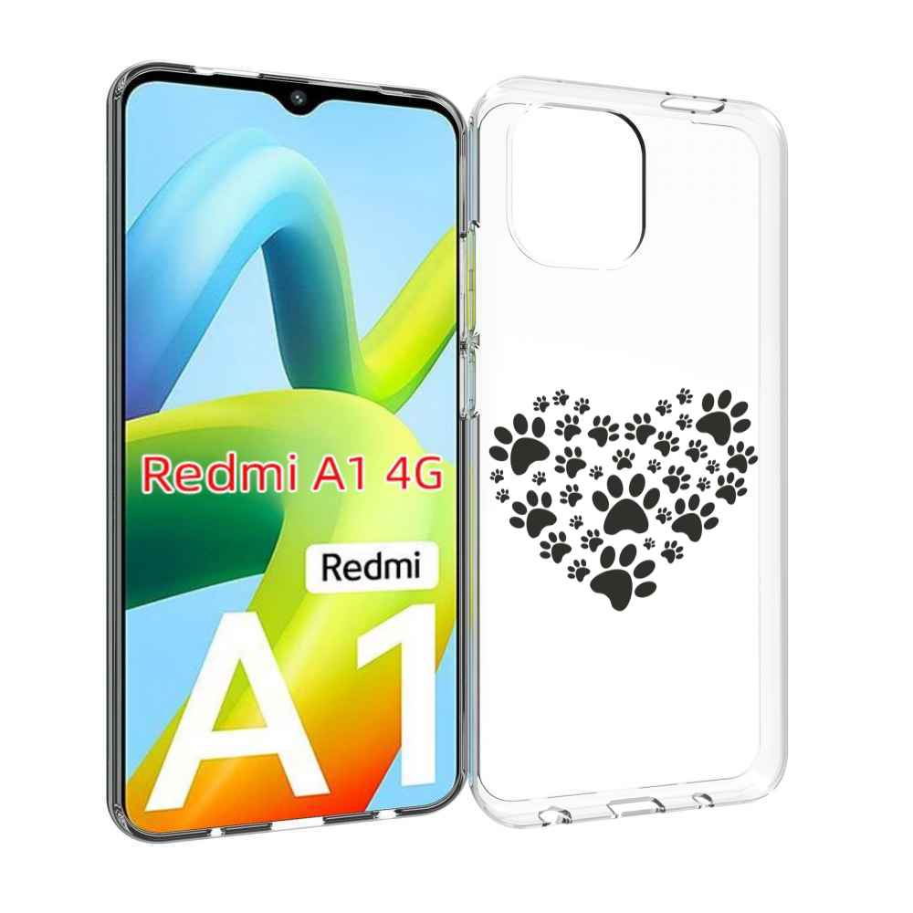 

Чехол Mypads Следы-В-Сердечке Для Xiaomi Redmi A1, Прозрачный, Tocco