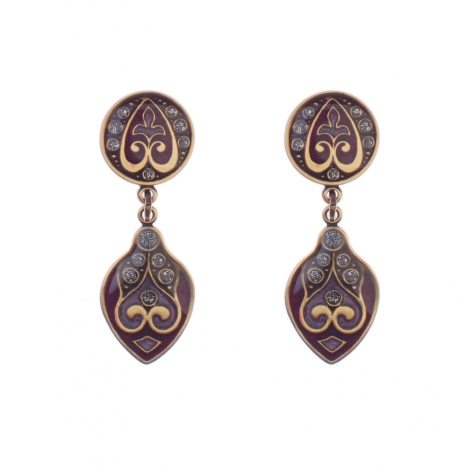 

Серьги из бижутерного сплава/бронзы с эмалью Clara Bijoux A51864 R, A51864 R
