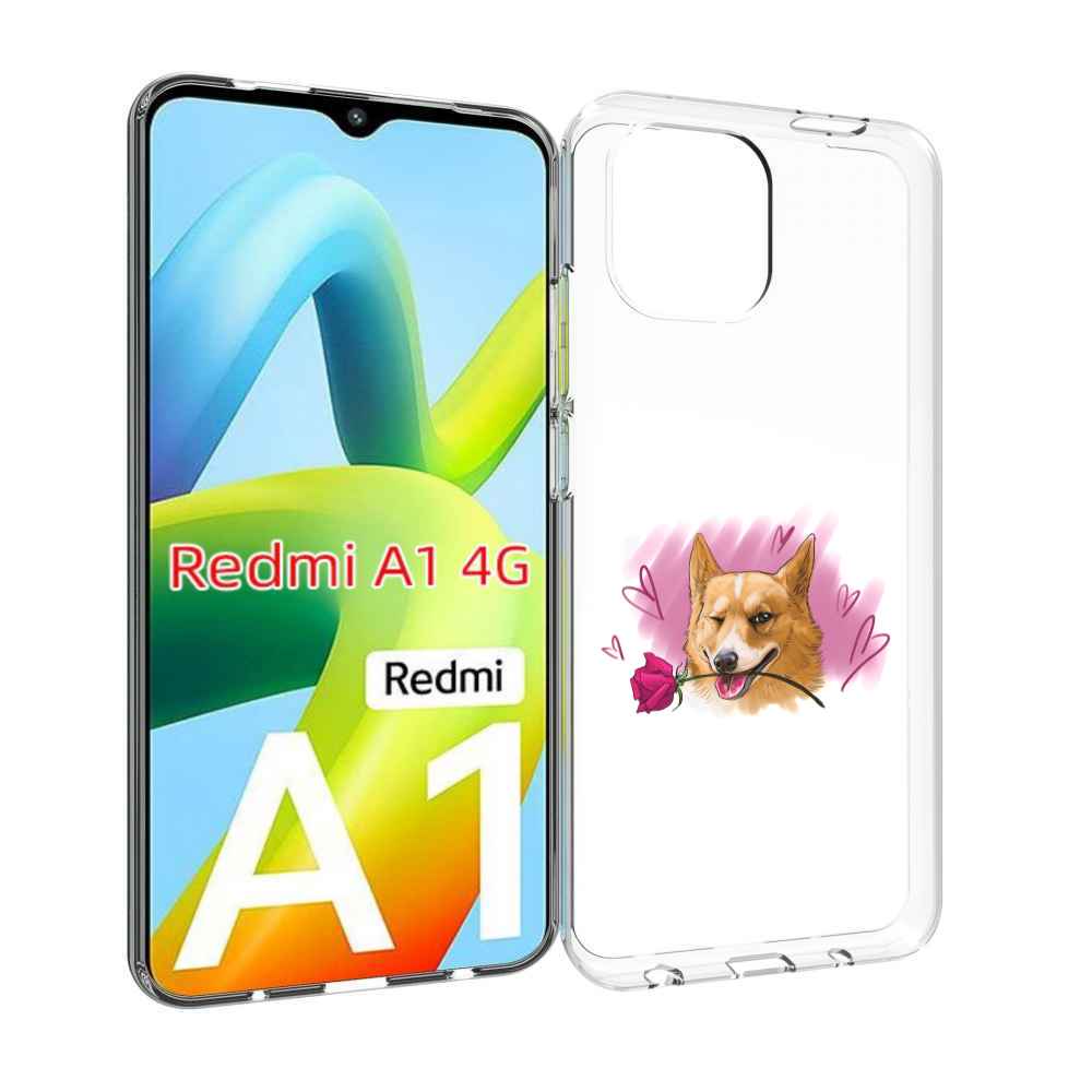 

Чехол Mypads Собачка-С-Розочкой Для Xiaomi Redmi A1, Прозрачный, Tocco
