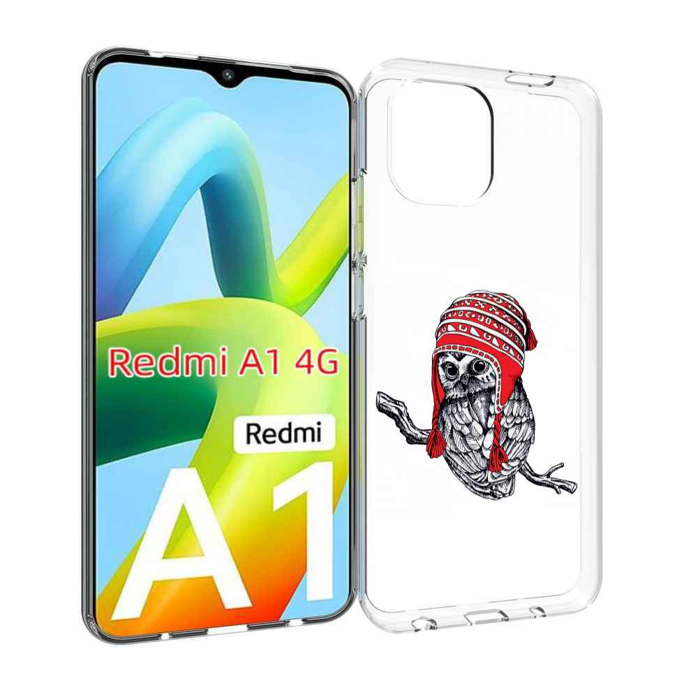

Чехол Mypads Сова-В-Красной-Шапке-На-Веточке Для Xiaomi Redmi A1, Прозрачный, Tocco