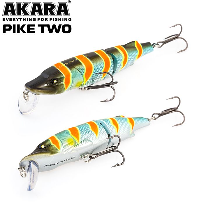 

Воблер Akara Pike Two 100F 17 гр 3/5 oz 3,9 in A106, Разноцветный, Pike Two