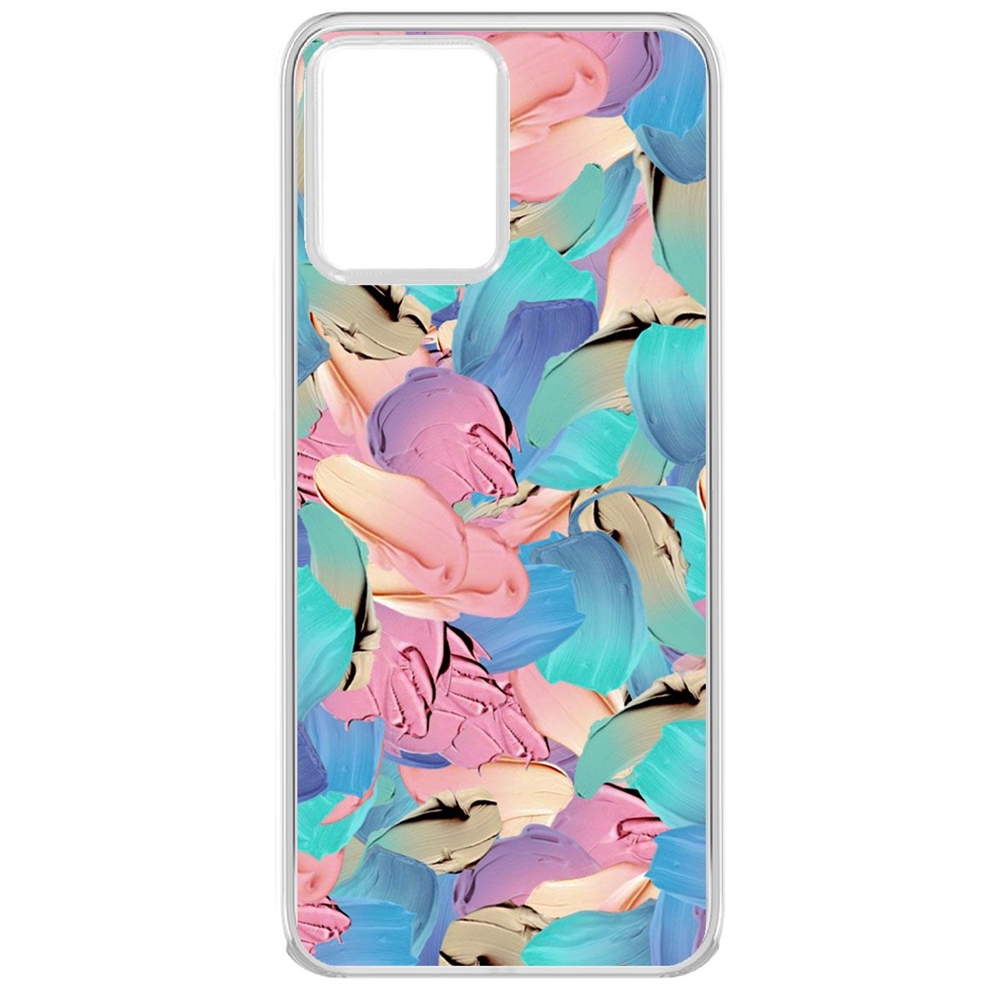 

Чехол-накладка Krutoff Clear Case Абстракт краска для Realme 8/8 Pro 4G, Прозрачный