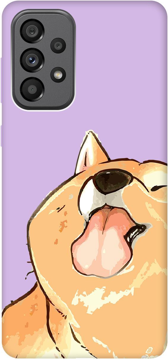 

Чехол на Samsung Galaxy A73 5G с принтом "Shiba" сиреневый, Фиолетовый;бежевый, 10587