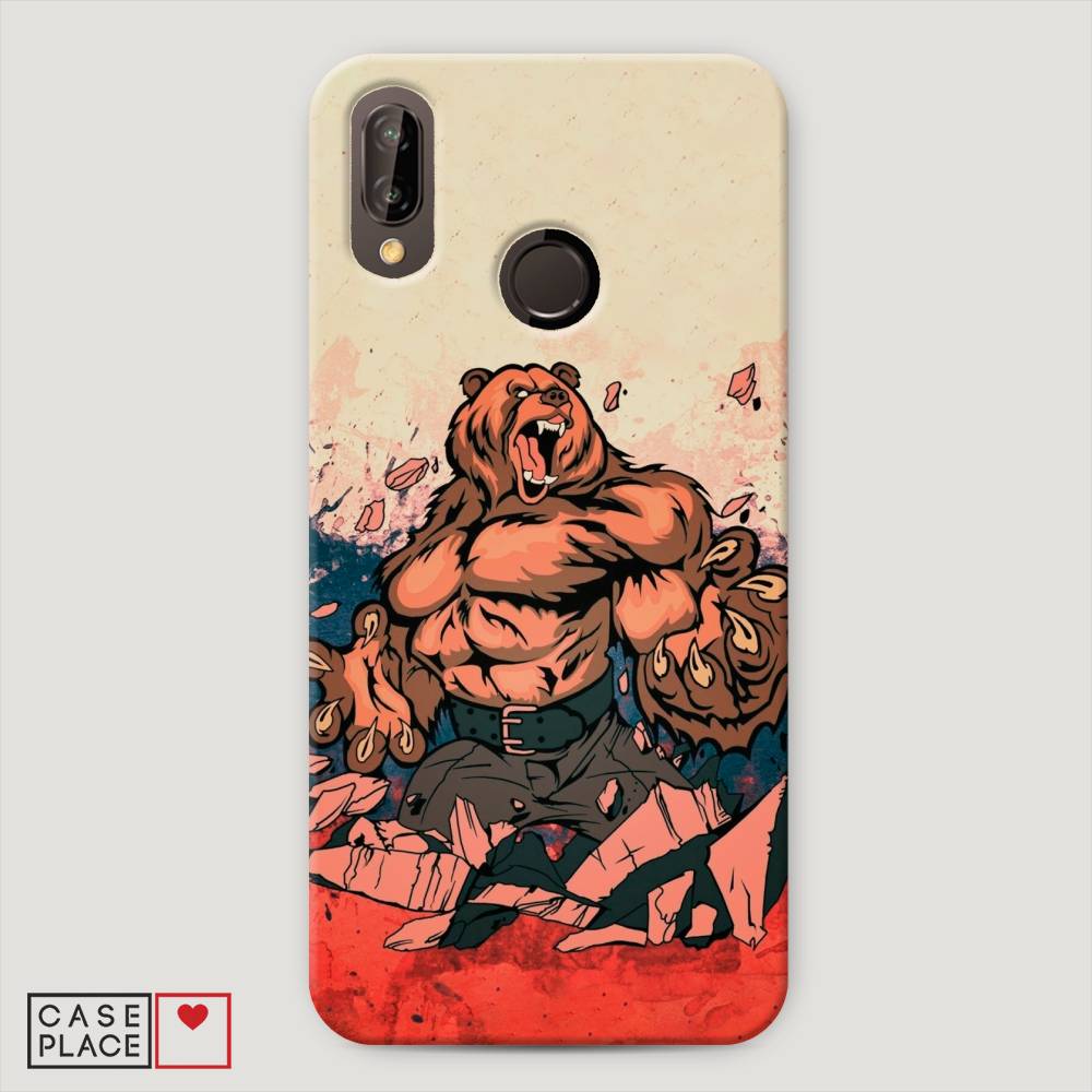 

Чехол Awog "Медведь с флагом РФ" для Huawei P20 Lite, 64420-1