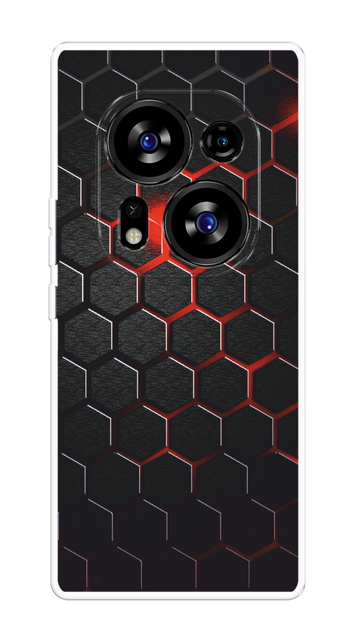 

Чехол Awog на Tecno Phantom X2/X2 Pro "Фон соты красные", Красный;черный, 303250-1
