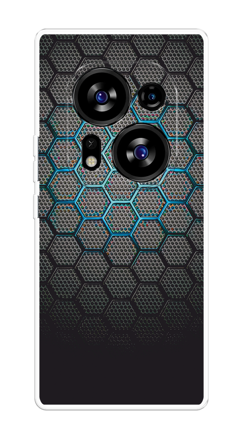 

Чехол Awog на Tecno Phantom X2/X2 Pro "Бирюзовые соты", Бирюзовый;синий;черный, 303250-1