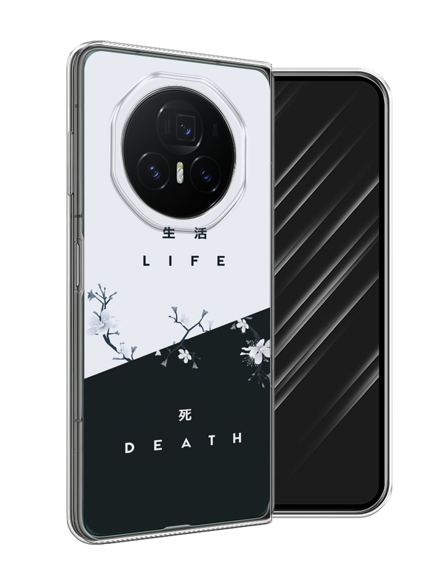 

Чехол Awog на Honor Magic V3 "Life and death", Черный;серый, 6125050-1