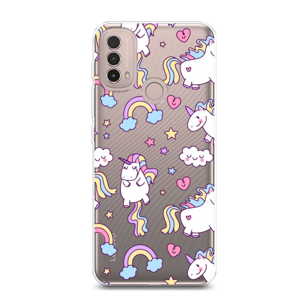 

Силиконовый чехол "Sweet unicorns dreams" на Motorola Moto E40, Sweet unicorns dreams