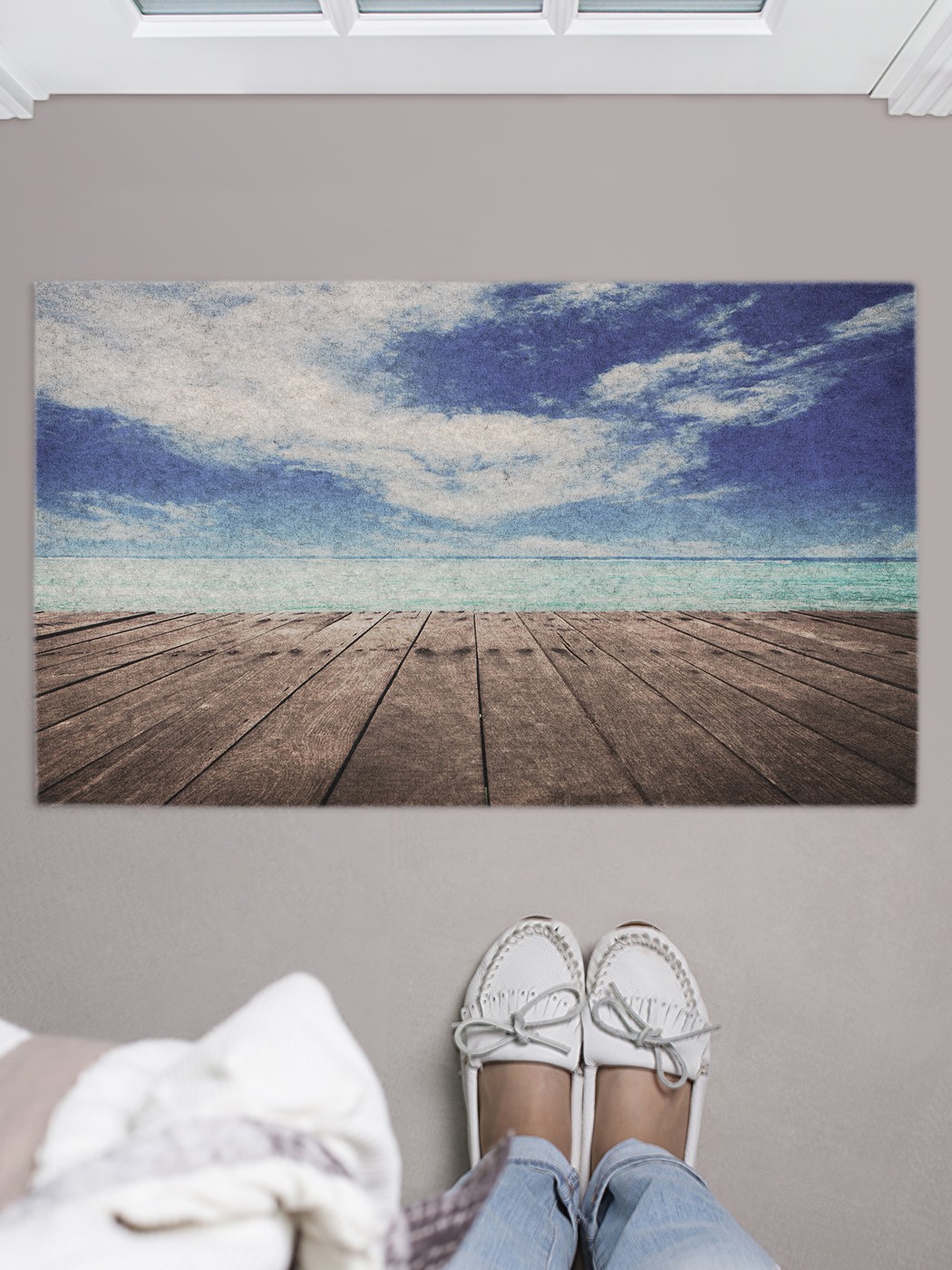 

Придверный коврик в прихожую для обуви, на резиновой основе, 75x45 см door_85713 JoyArty