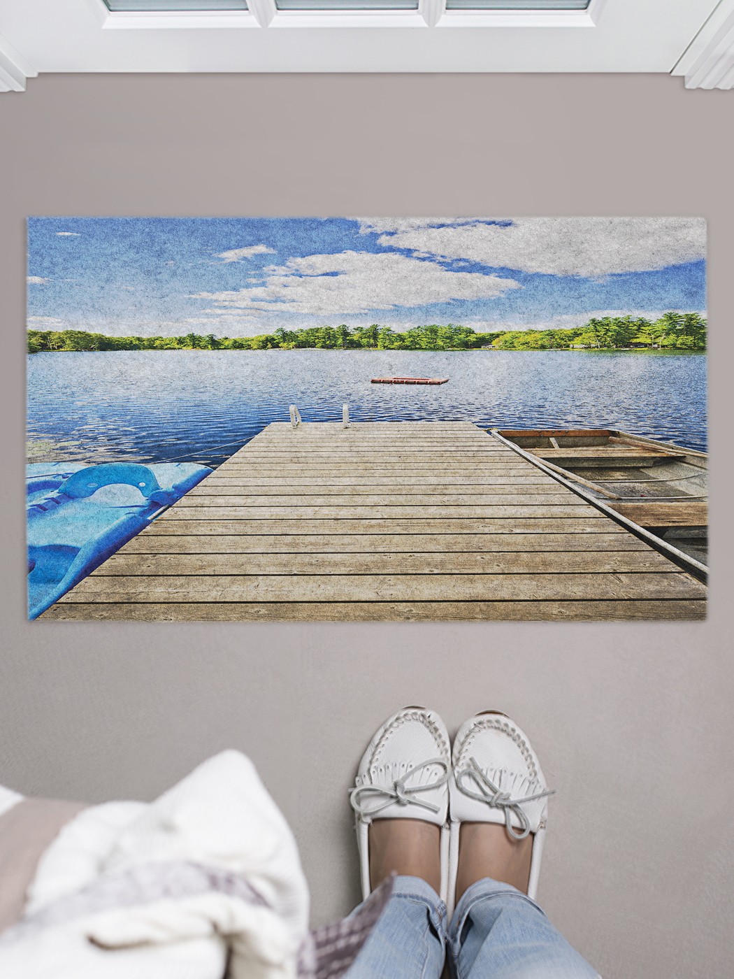 

Придверный коврик в прихожую для обуви, на резиновой основе, 75x45 см door_85714 JoyArty