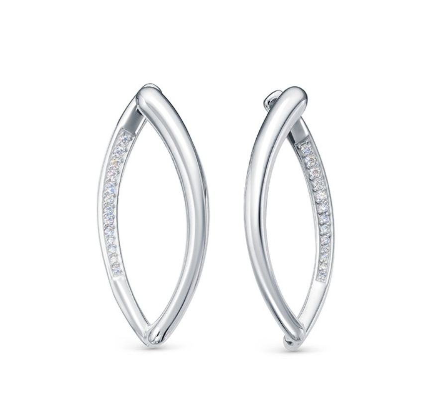 

Серьги из серебра Argentum Z2-10457, фианит, Z2-10457