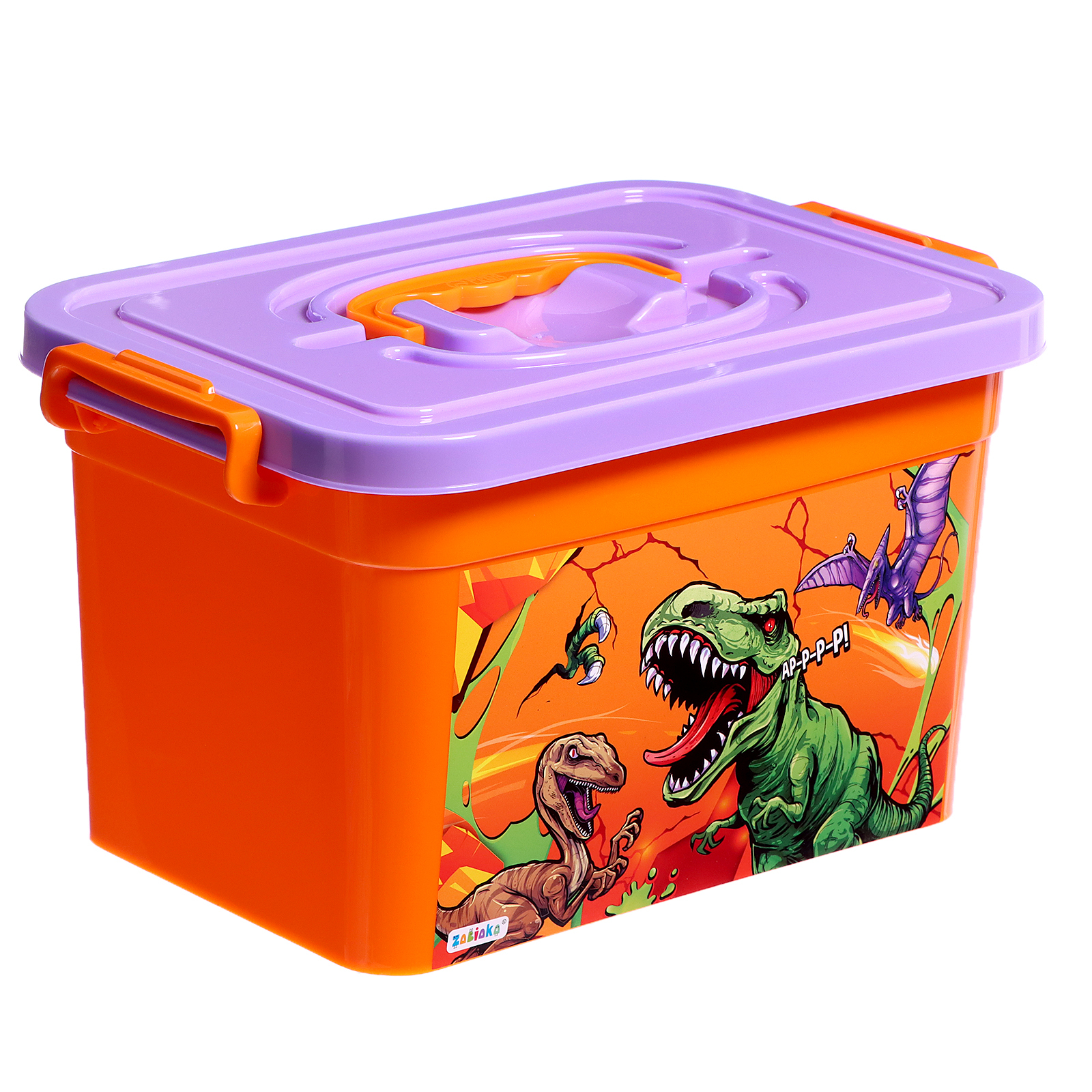 Ящик для хранения Соломон игрушек Динозавры, 6,5 л ящик для хранения игрушек froppi монстер тролль оранжевый в38 5см д49см ш35см 1шт