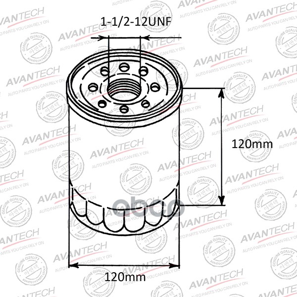 фото Фильтр масляный avantech of0806