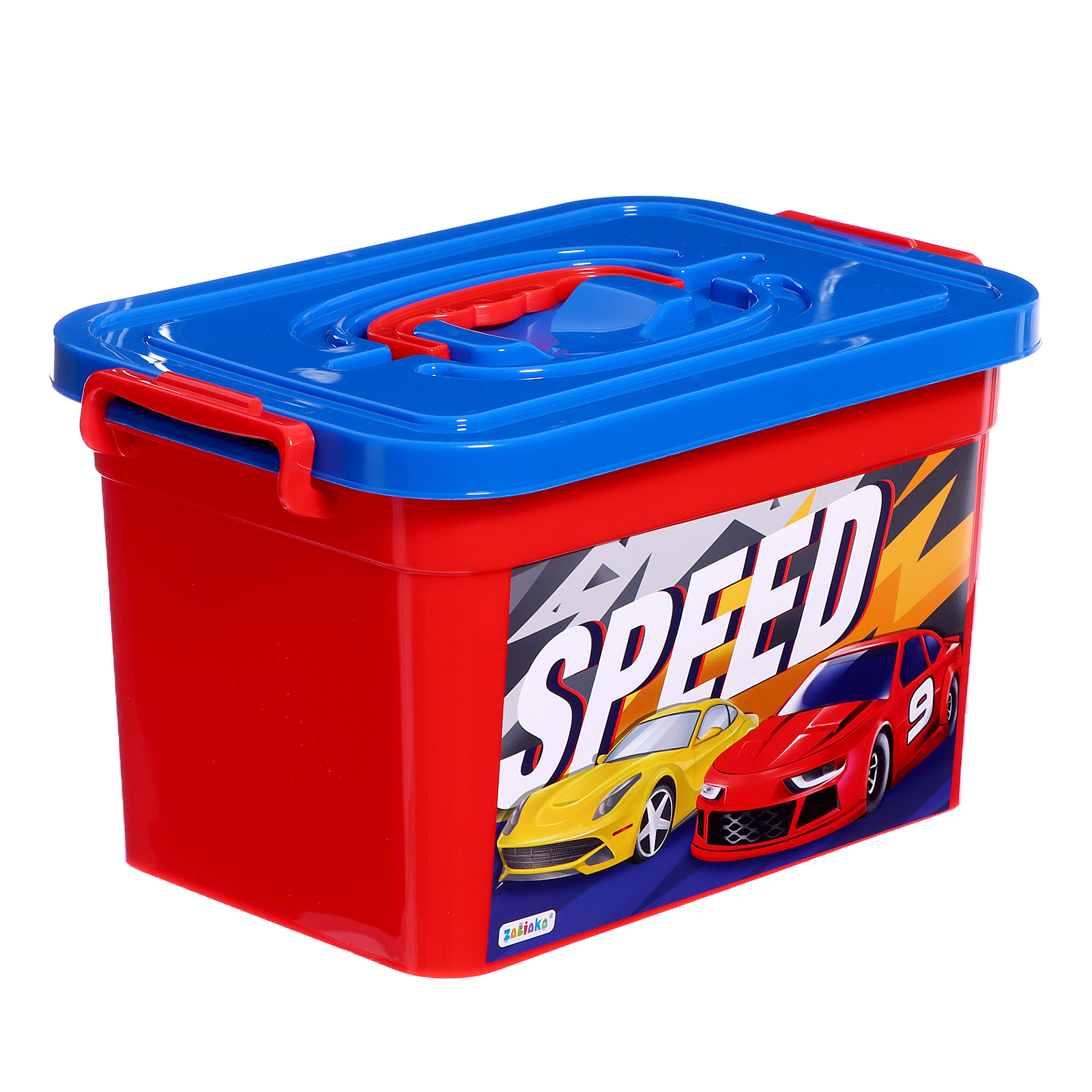 Ящик для хранения игрушек Соломон Крутые тачки, 6,5 л детский ящик для игрушек cool на колёсах 50 литров синий колокольчик
