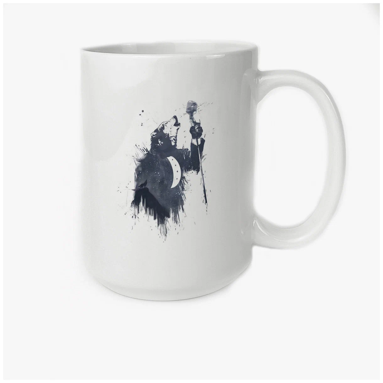 

Кружка CoolPodarok Волк воет в микрофон