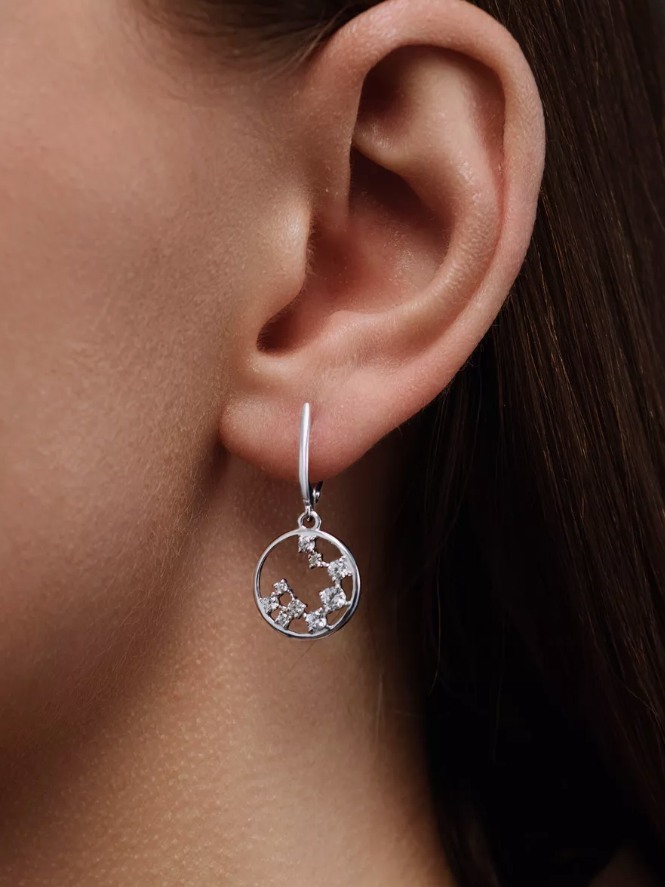

Серьги из серебра Argentum Z2-10464, фианит, Z2-10464