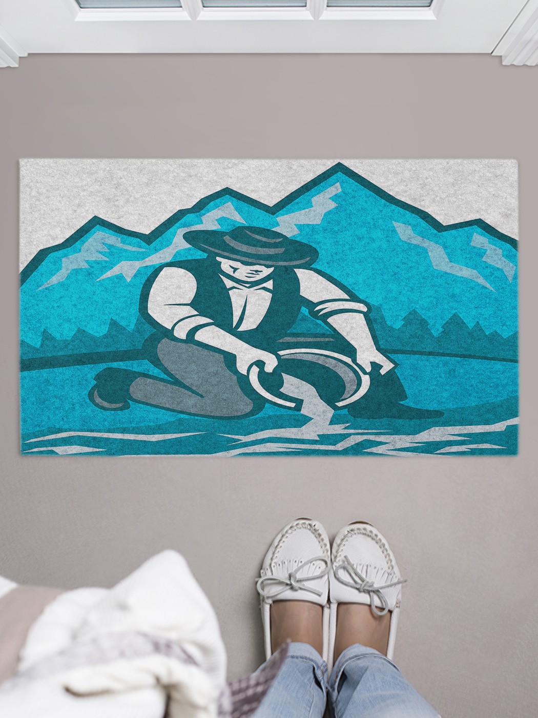 

Придверный коврик в прихожую для обуви, на резиновой основе, 75x45 см door_86006 JoyArty