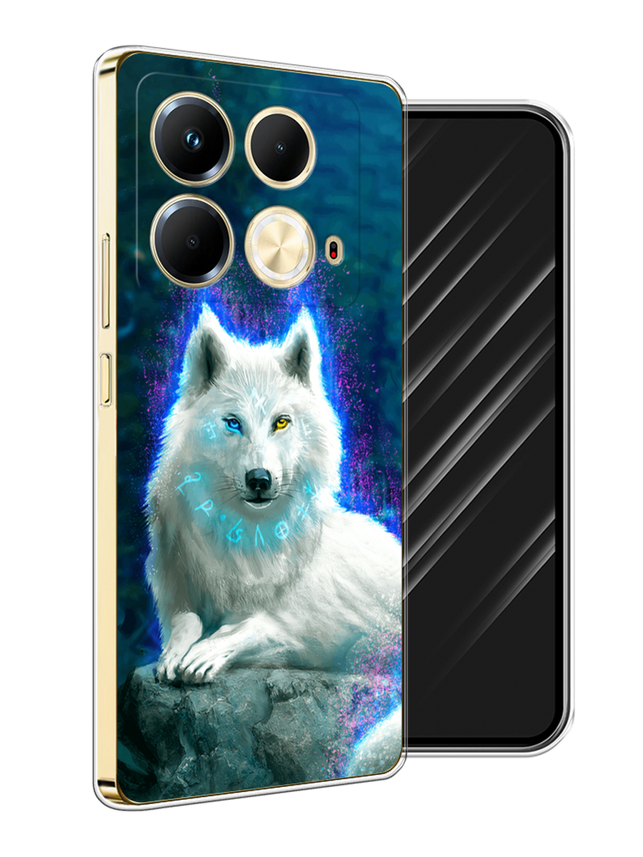 

Чехол Awog на Infinix Note 40 "Белоснежный волк", Белый;зеленый;фиолетовый, 3105850-1