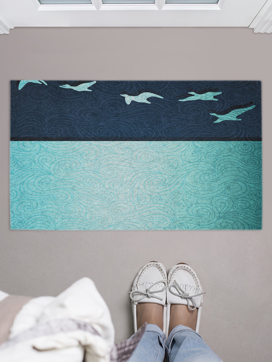 

Придверный коврик в прихожую для обуви, на резиновой основе, 75x45 см door_86057 JoyArty