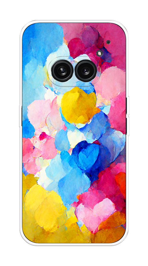 

Чехол на Nothing Phone 2a "Яркие пятна", Синий;голубой;желтый;розовый, 3300350-1