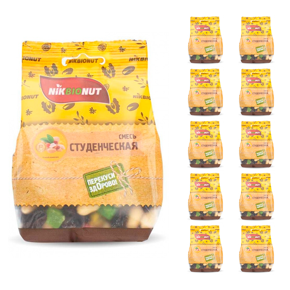 

Смесь Nikbionut Студенческая 130 г 10 шт