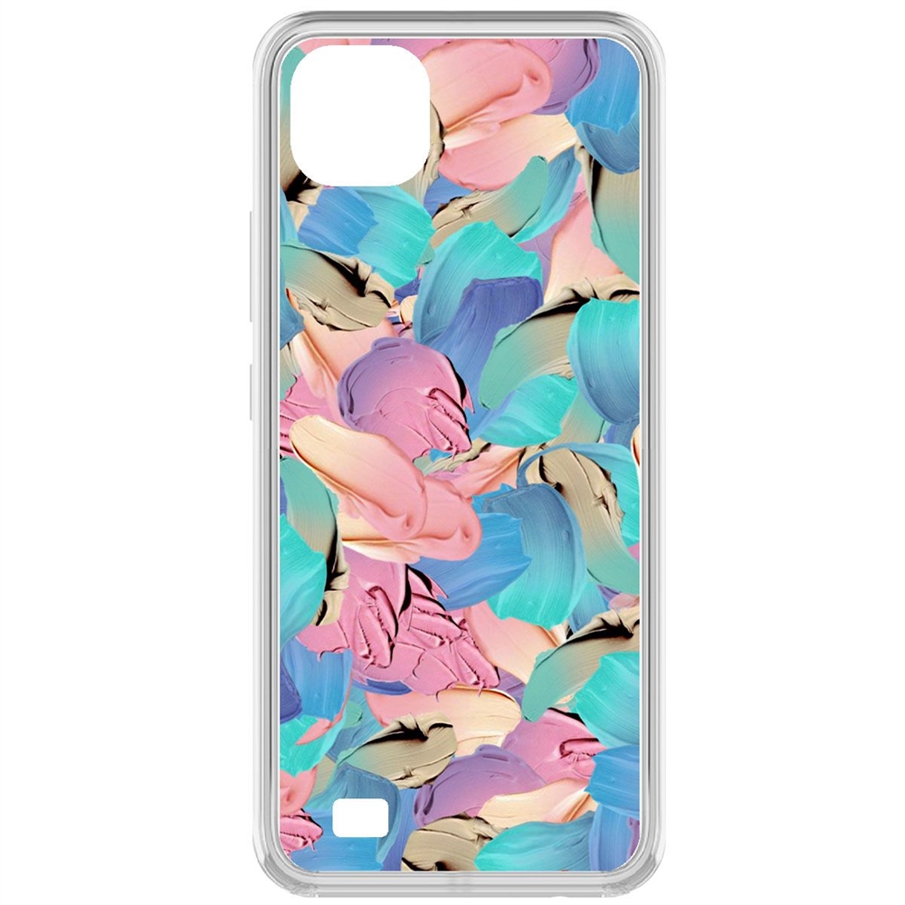 

Чехол-накладка Krutoff Clear Case Абстракт краска для Realme C20, Прозрачный