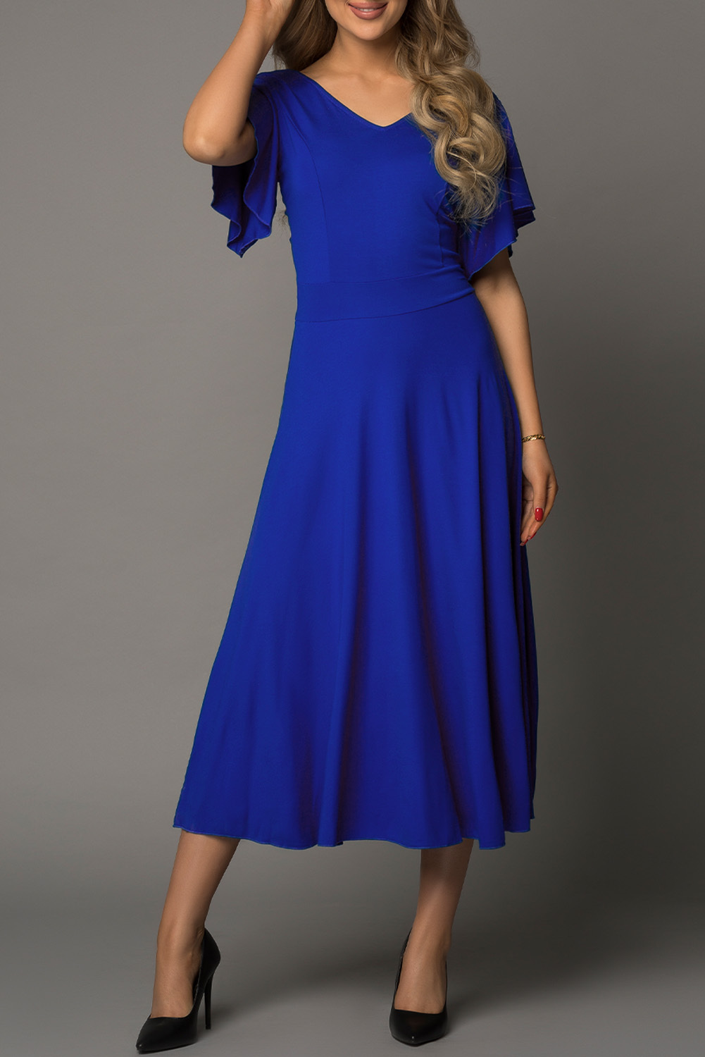 Платье женское VitoRicci 197237 синее 44 RU