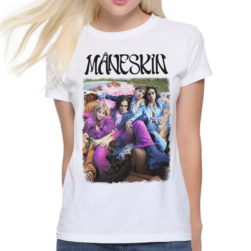 

Футболка женская Dream Shirts Maneskin Женская MAN-7894501 белая 3XL, Maneskin Женская MAN-7894501