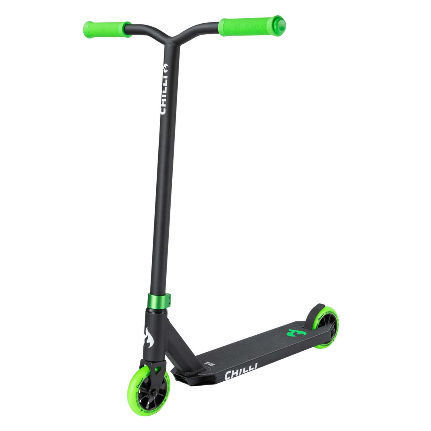 Самокат Chilli Pro Scooter Base Black/Green (Б/Р) 2022