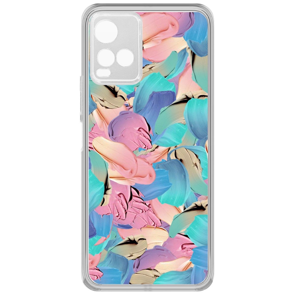 

Чехол-накладка Krutoff Clear Case Абстракт краска для Vivo Y21, Прозрачный