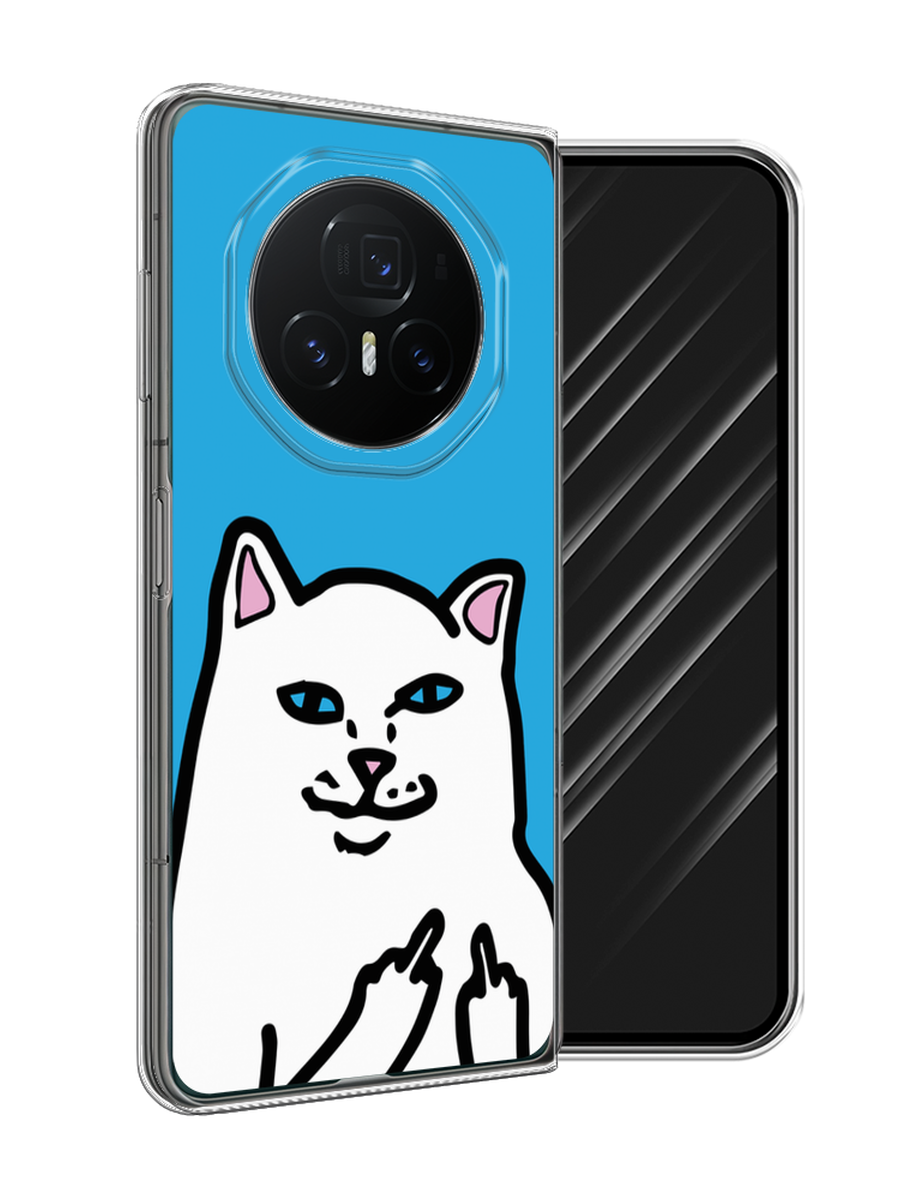

Чехол Awog на Honor Magic V3 "Кот жесть", Белый;голубой;черный, 6125050-1