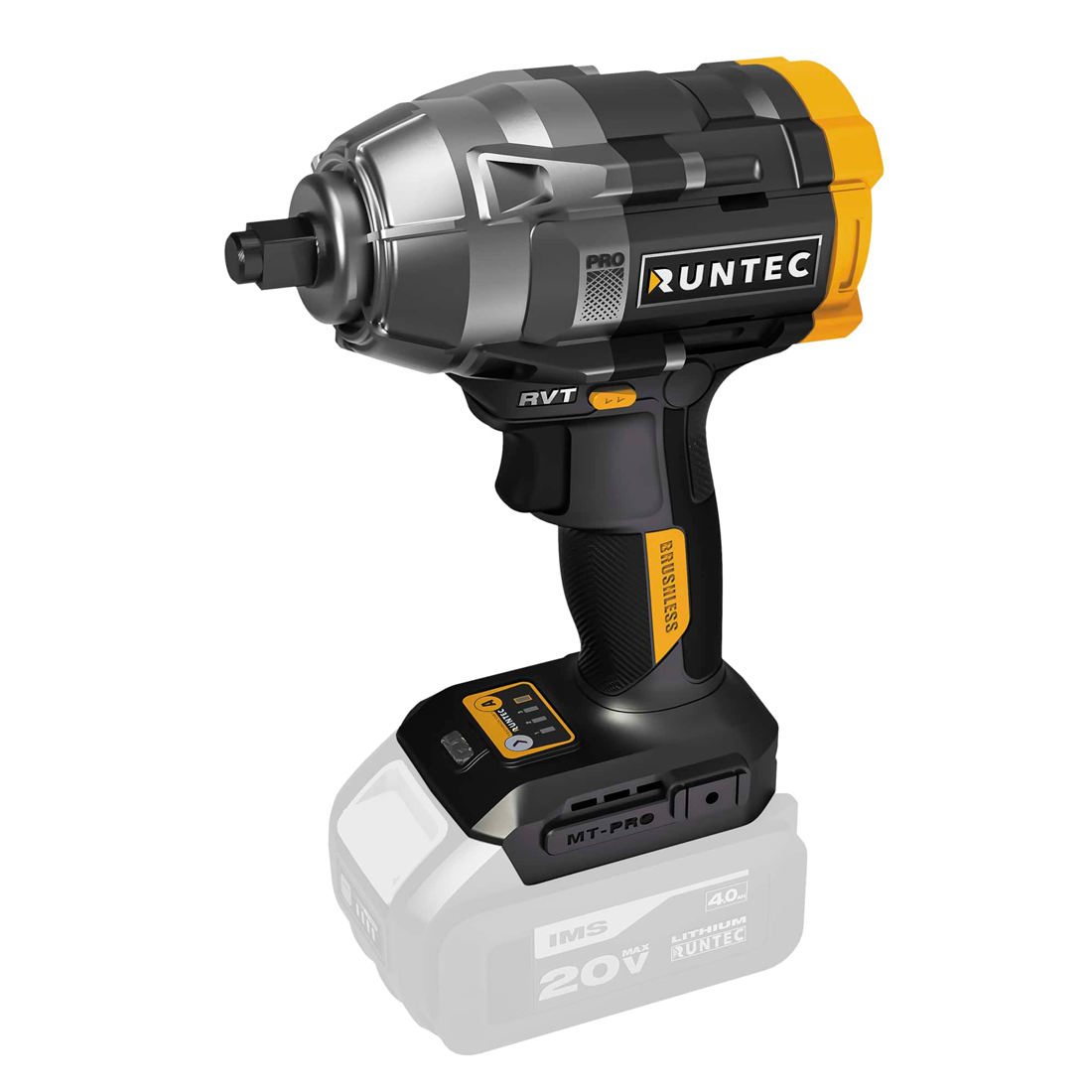 

Гайковерт RUNTEC RT-IW1100W ударный аккумуляторный 1/2", 20В, 1100Нм, RT-IW1100W