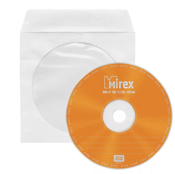 

DVD+R Mirex 4.7 Gb, 16x, Бум.конверт , UL130013A1C