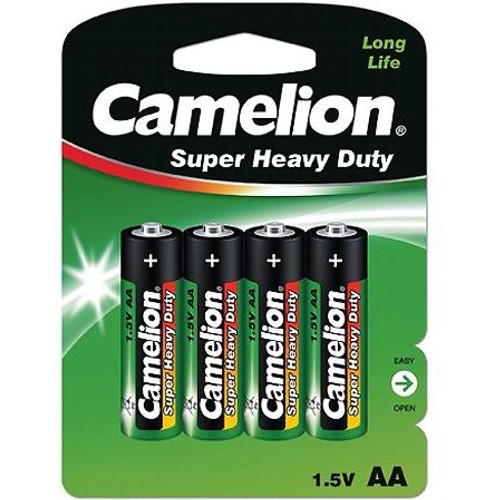 Батарейка солевая Camelion R6P-BP4G AA, 1,5V, 4 шт. батарейка солевая super heavy duty aa 1 5v упаковка 4 шт r6p sp4g camelion 1660 camelion