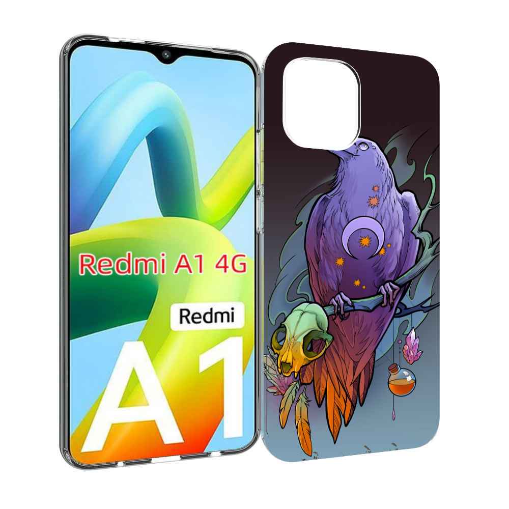 Чехол Mypads Фиолетовый Ворон На Ветке Для Xiaomi Redmi A1